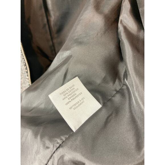 Halogen Tweed Zip Up Jacket Navy Blue Size Medium - Picture 4 of 6